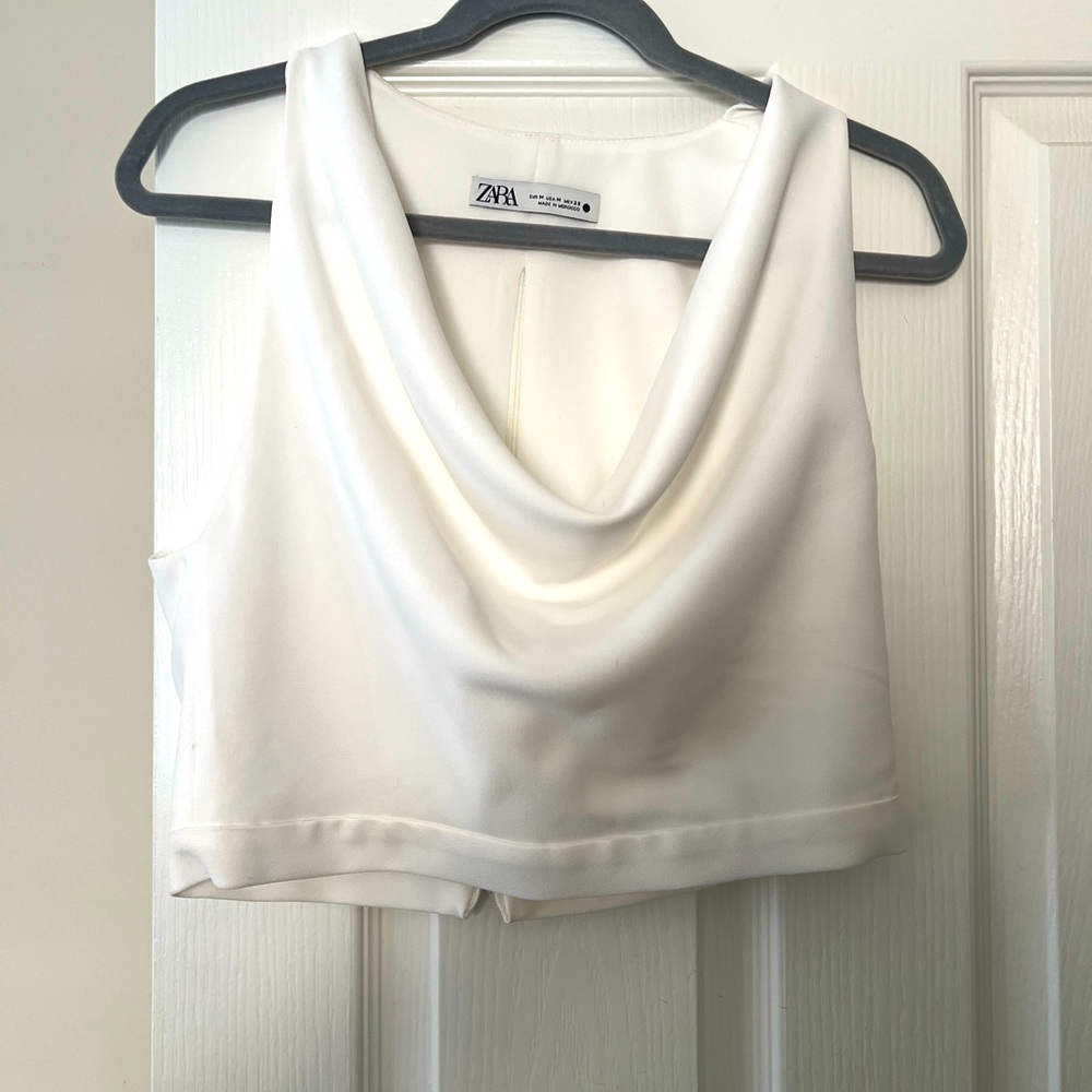 Zara Cowl Neck Sleeveless Top